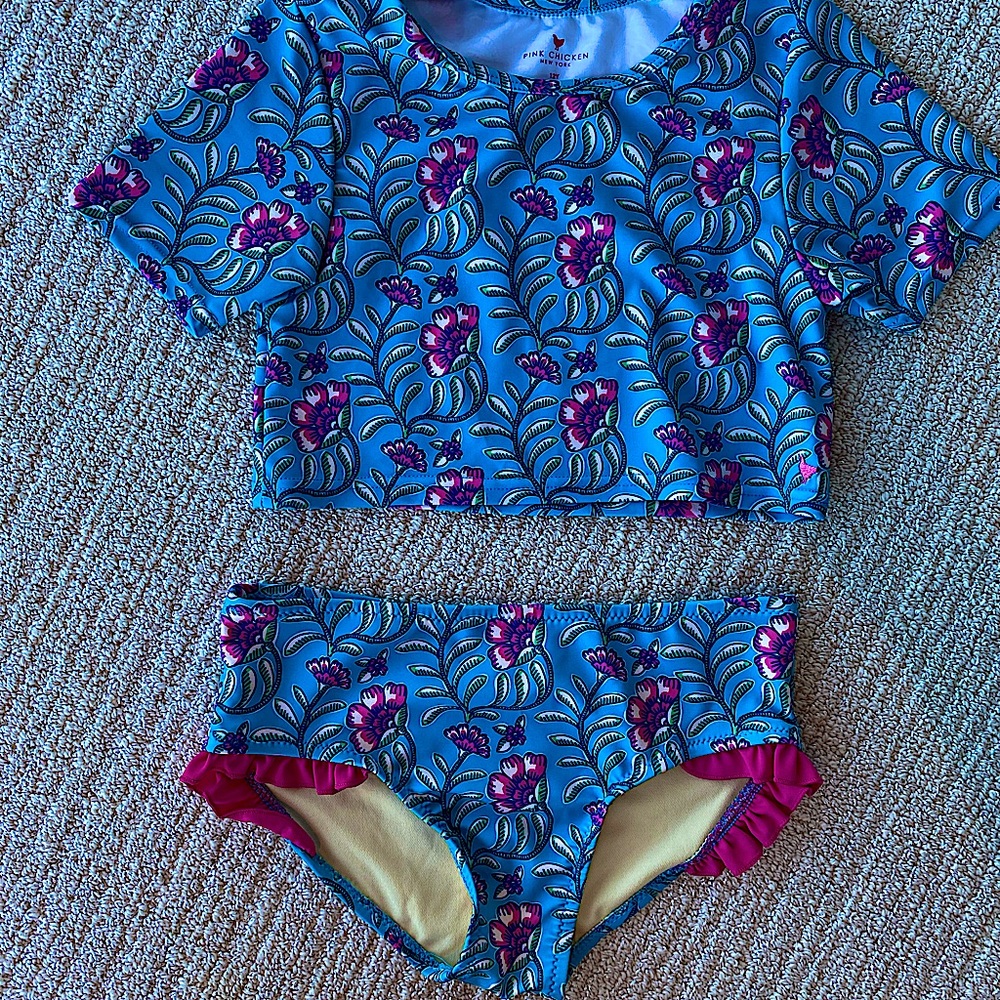 Kids Pink Chicken size 12 swimsuit